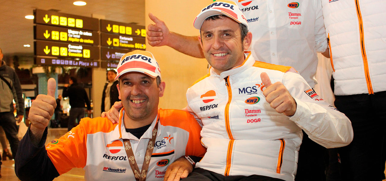 Isidre Esteve y Txema Villalobos saludando